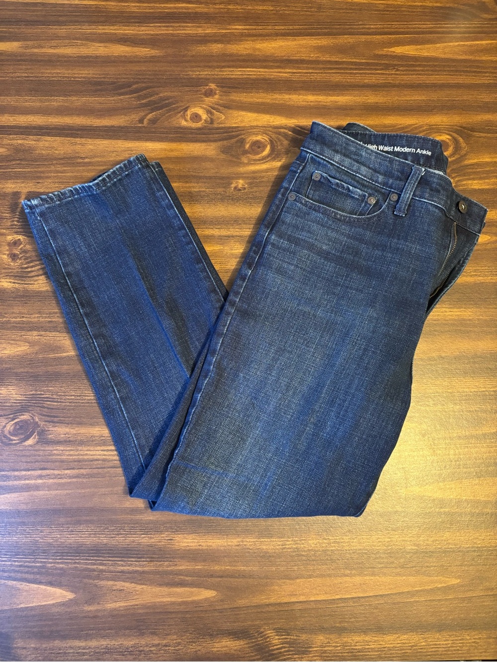 Talbots Flawless High Waist Modern Ankle Jeans Size 10 Dark Wash